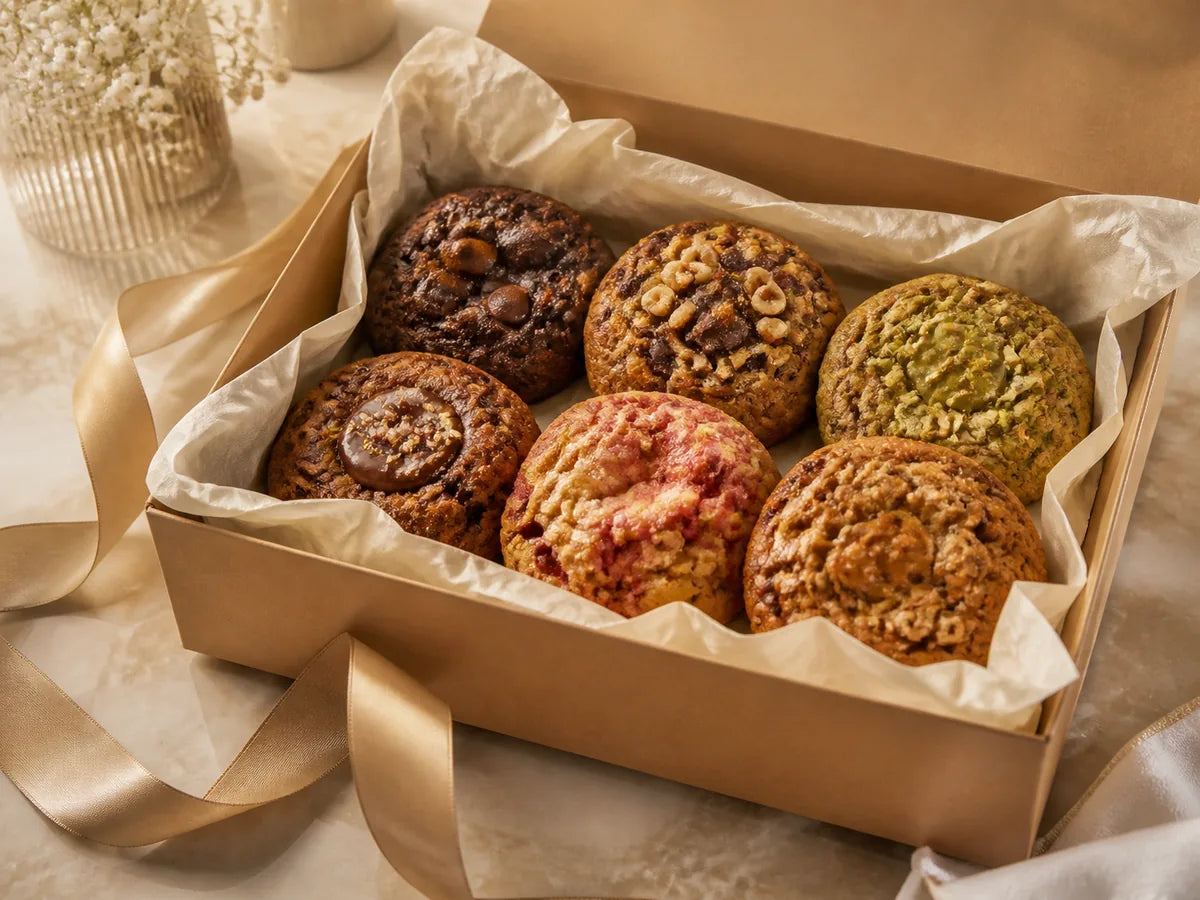 Caja premium de galletas artesanales para regalos corporativos